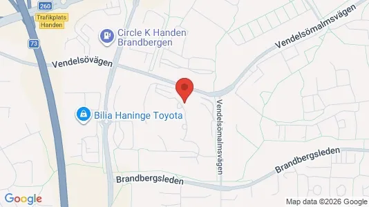 Lägenheter att hyra i Haninge - kort over placeringen