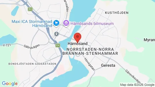 Lägenheter till salu i Härnösand - kort over placeringen