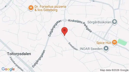 Lägenheter att hyra i Mölndal - kort over placeringen