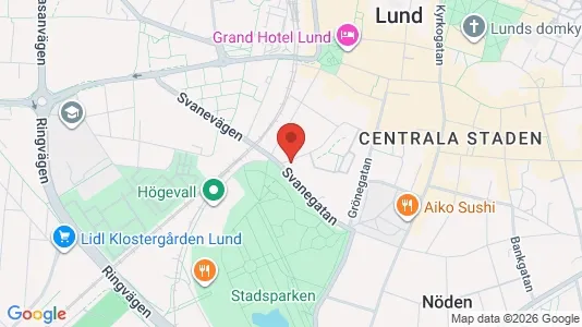 Lägenheter till salu i Lund - kort over placeringen