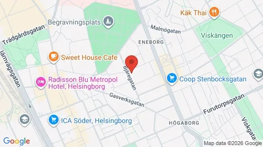 Lägenheter att hyra i Helsingborg - kort over placeringen