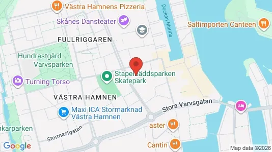 Lägenheter till salu i Malmö Centrum - kort over placeringen