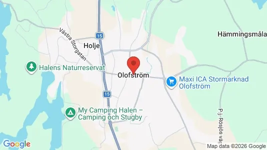 Hus till salu i Olofström - kort over placeringen