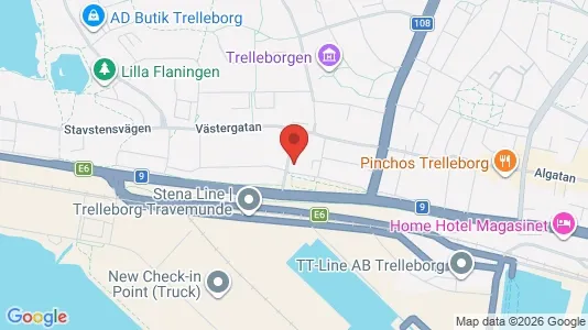 Lägenheter att hyra i Trelleborg - kort over placeringen