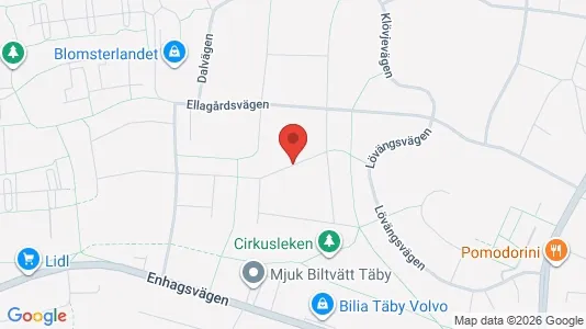 Lägenheter att hyra i Täby - kort over placeringen