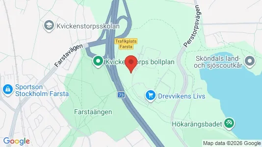 Lägenheter att hyra i Huddinge - kort over placeringen