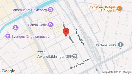 Lägenheter att hyra i Gävle - kort over placeringen
