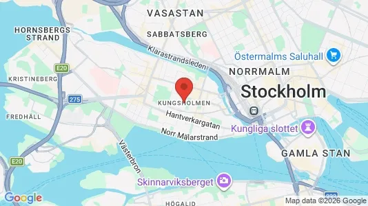 Studentbostäder att hyra i Kungsholmen - kort over placeringen