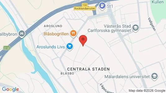 Lägenheter att hyra i Västerås - kort over placeringen