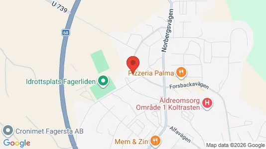 Lägenheter att hyra i Fagersta - kort over placeringen