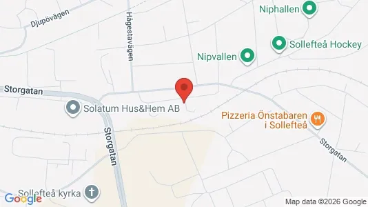 Lägenheter att hyra i Sollefteå - kort over placeringen