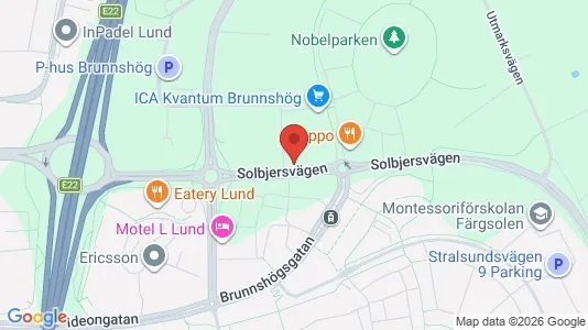 Lägenheter att hyra i Lund - kort over placeringen