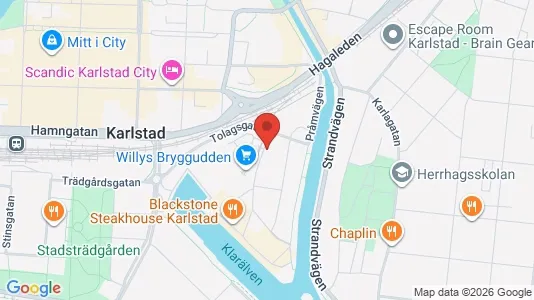 Lägenheter att hyra i Karlstad - kort over placeringen