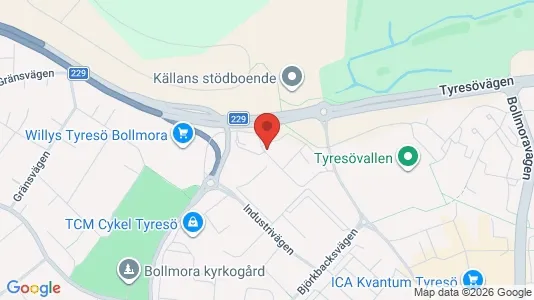 Lägenheter att hyra i Tyresö - kort over placeringen