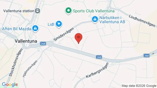 Lägenheter att hyra i Vallentuna - kort over placeringen