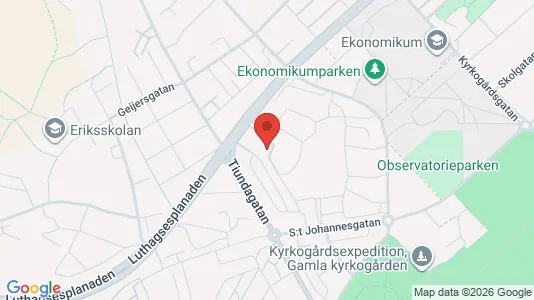 Studentbostäder att hyra i Uppsala - kort over placeringen