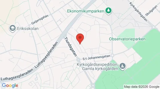 Studentbostäder att hyra i Uppsala - kort over placeringen