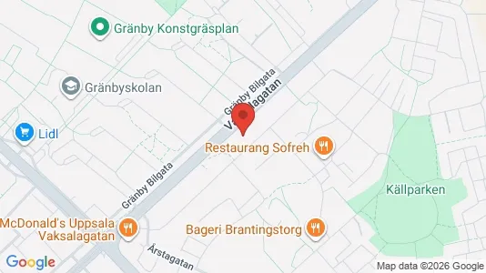 Lägenheter att hyra i Uppsala - kort over placeringen