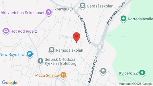 Lägenheter att hyra i Göteborg Östra - kort over placeringen