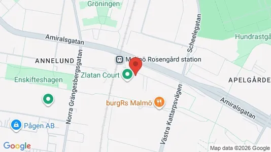 Lägenheter att hyra i Rosengård - kort over placeringen