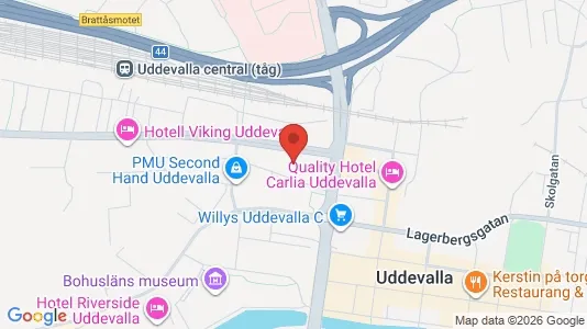 Lägenheter till salu i Uddevalla - kort over placeringen