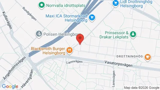 Lägenheter att hyra i Helsingborg - kort over placeringen