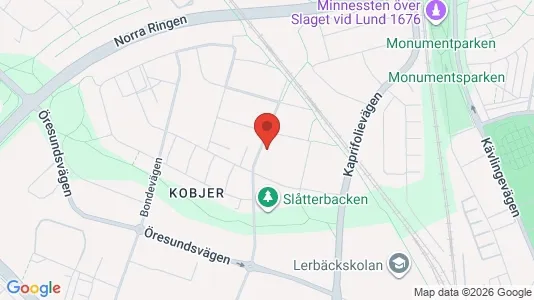 Lägenheter att hyra i Lund - kort over placeringen