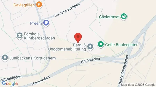 Lägenheter att hyra i Gävle - kort over placeringen