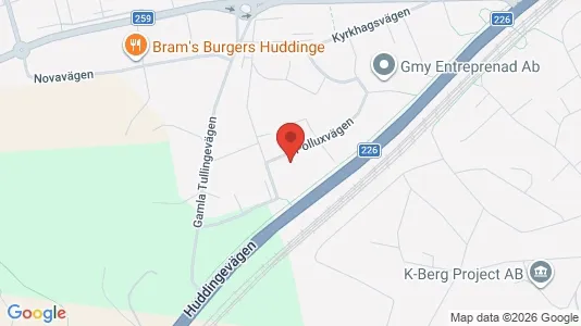 Lägenheter att hyra i Huddinge - kort over placeringen