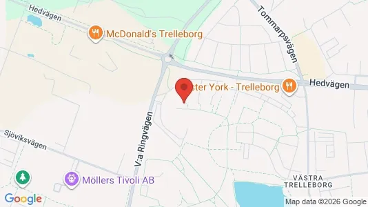Lägenheter att hyra i Trelleborg - kort over placeringen