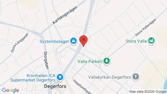 Lägenheter att hyra i Degerfors - kort over placeringen