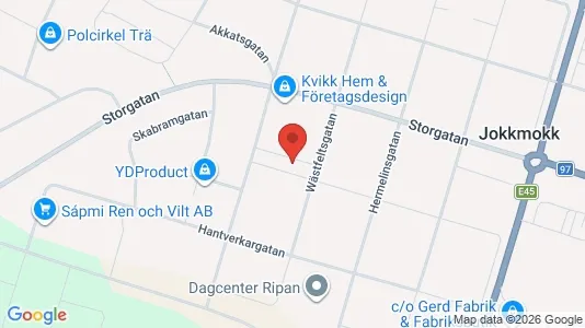 Lägenheter att hyra i Jokkmokk - kort over placeringen