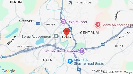 Lägenheter att hyra i Borås - kort over placeringen