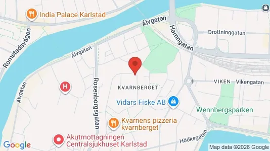 Lägenheter att hyra i Karlstad - kort over placeringen
