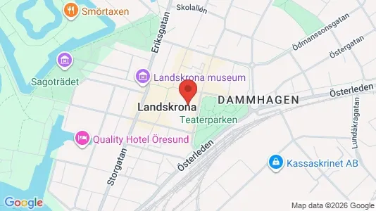 Lägenheter att hyra i Landskrona - kort over placeringen