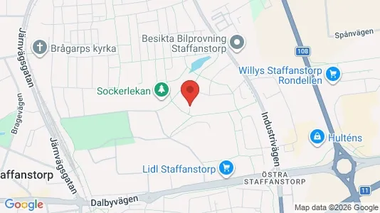 Lägenheter till salu i Staffanstorp - kort over placeringen