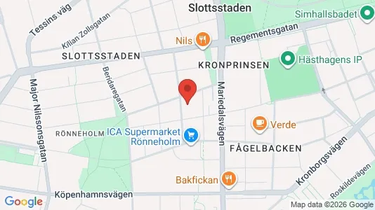 Lägenheter till salu i Malmö Centrum - kort over placeringen