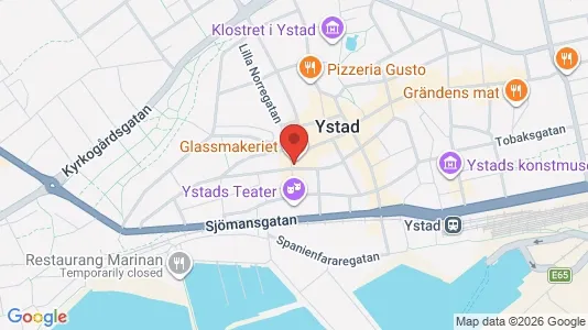 Lägenheter att hyra i Ystad - kort over placeringen