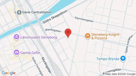 Lägenheter att hyra i Gävle - kort over placeringen