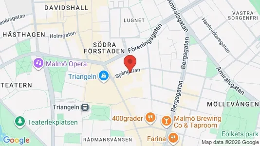 Lägenheter att hyra i Malmö Centrum - kort over placeringen