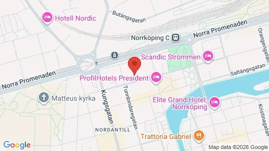 Lägenheter att hyra i Norrköping - kort over placeringen