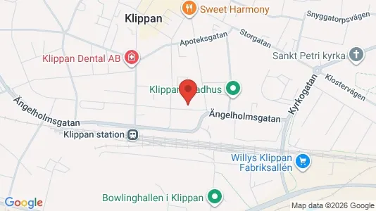 Lägenheter att hyra i Klippan - kort over placeringen