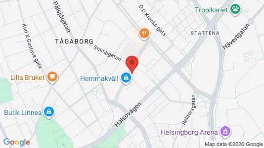 Lägenheter att hyra i Helsingborg - kort over placeringen
