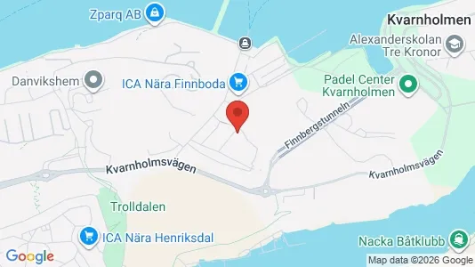 Lägenheter att hyra i Nacka - kort over placeringen
