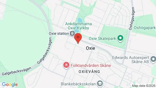 Lägenheter att hyra i Oxie - kort over placeringen