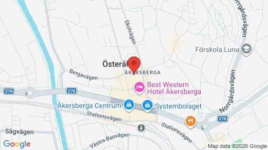 Bostadsrätter till salu i Österåker - kort over placeringen