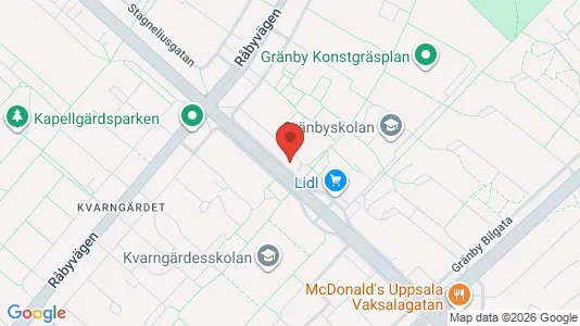 Lägenheter att hyra i Uppsala - kort over placeringen