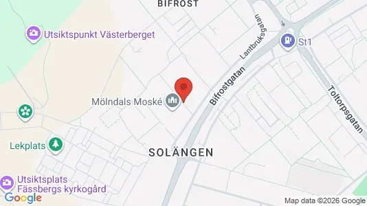 Lägenheter att hyra i Mölndal - kort over placeringen