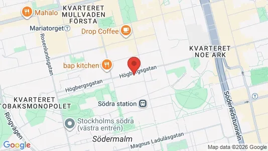 Bostadsrätter till salu i Östermalm - kort over placeringen