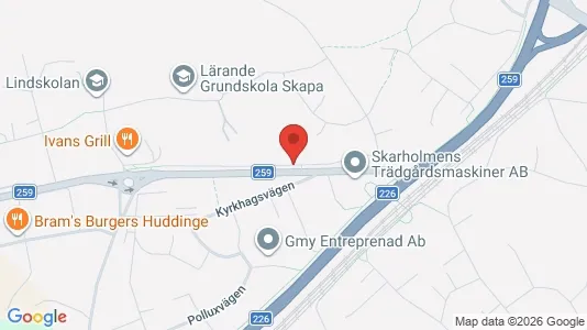 Lägenheter att hyra i Huddinge - kort over placeringen